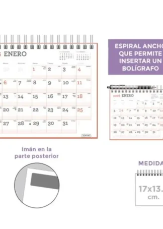 CALENDARIO 2026 MAGNETICO MAGNET 17X13,5 CM
