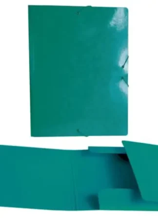 CARPETA SOLAPAS FOLIO PLASTICO BRILLO LASER VERDE