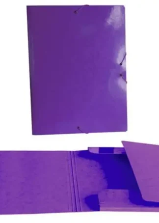 CARPETA SOLAPAS FOLIO PLASTICO BRILLO LASER MORADO