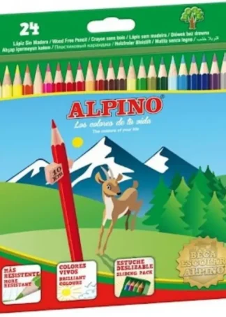 ESTUCHE 24 LAPICES COLORES ALPINO SURTIDOS