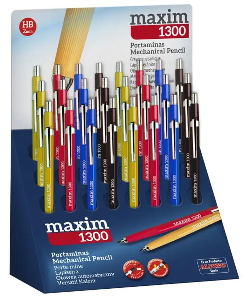 EXP 24 PORTAMINAS 2MM ALPINO MAXIM COLORES SURTIDOS