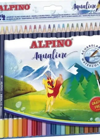ESTUCHE 24 LAPICES DE COLORES ACUARELABLES AQUALINE
