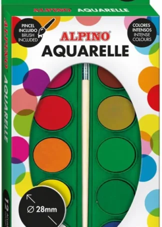 ESTUCHE 12 ACUARELAS ALPINO COLORES SURTIDOS