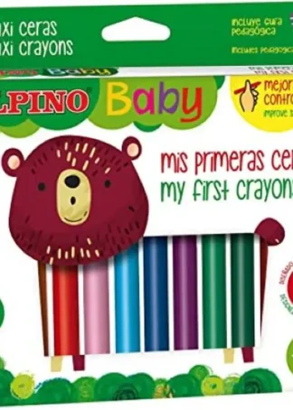 ESTUCHE 12 CERAS DE COLORES ALPINO BABY