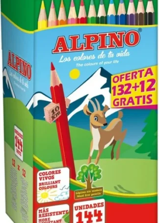 ECONOMY PACK 144 LAPICES COLORES ALPINO SURTIDOS