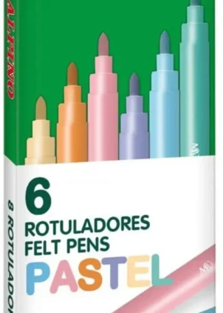 ESTUCHE 6 UNIDADES ROTULADORES ALPINO PASTEL
