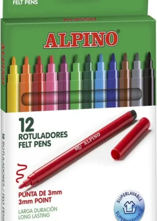 ESTUCHE 12 ROTULADORES STANDARD PUNTA FINA ALPINO