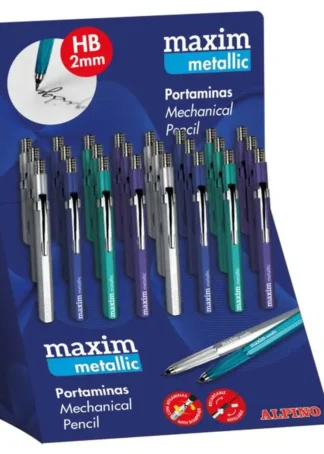 EXP 24 PORTAMINAS 2MM ALPINO MAXIM METALIC COLORES SURTIDOS