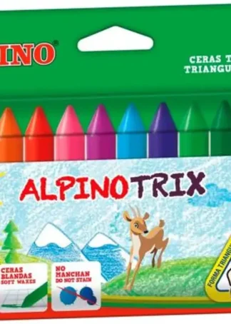 ESTUCHE 12 CERAS BLANDAS ALPINOTRIX COLORES SURTIDOS