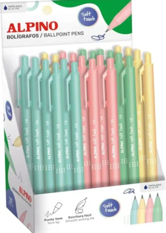 EXP 24 BOLIGRAFO ALPINO SOFT TOUCH PASTEL PUNTA 1,0MM