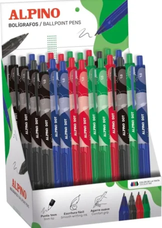 EXP 24 BOLIGRAFO ALPINO DOT PUNTA 1,0MM TINTA COLOR AZUL