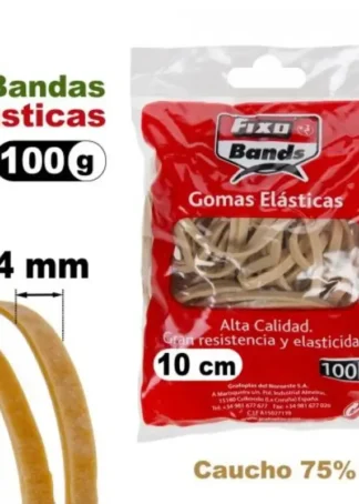 CAJA 100G BANDAS ELASTICAS Nº10 4MM FIXO