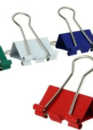 PACK 12 CAJAS 12 PINZA PALA ABATIBLE 25MM COLORES SURTIDOS