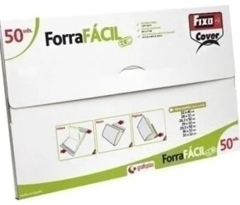 C/50 FORRO LIBROS AJUSTABLE 28X52CM FORRAFACIL PP