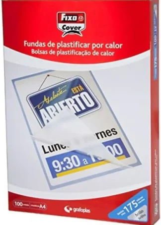 C/100 FUNDAS PLASTIFICAR A5 154X216MM 125 MICRAS BRILLO