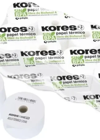 PACK 8 ROLLO PAPEL TERMICO SIN BISFENOL 80X80X12MM KORES