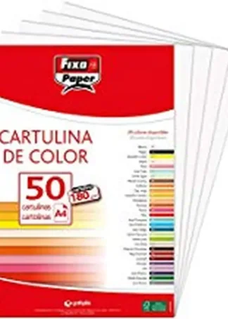 PAQ/50 CARTULINAS FIXO A4 180G. BLANCO