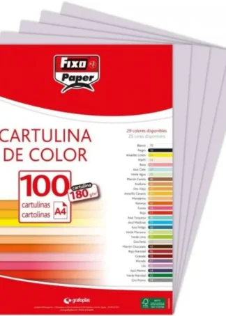 PAQ/25 CARTULINA FIXO 50X65 180 G. GRIS PERLA