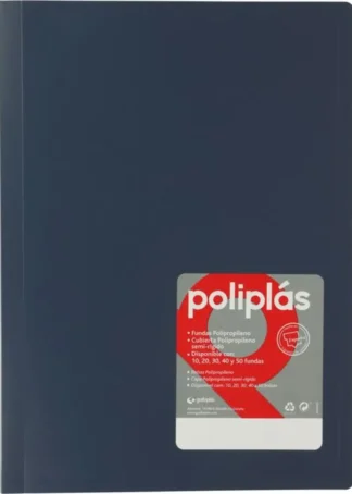 CARPETA Fº 50 FUNDAS SOLDADAS TRANSLUCIDAS AZUL