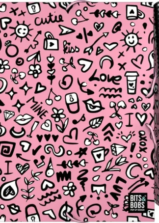 CARPETA FUNDAS MAXIPLAS PP 30F I LOVE YOU 20,4X30,7X1,6CM