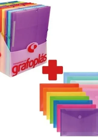 EXP 50 CARPETA Fº GOMAS Y SOLAPAS POLIPROPILENO + REGALO