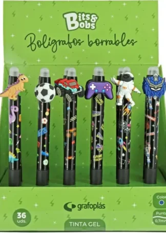 EXP 36 BOLIGRAFO BORRABLE CON GRIP SURTIDO COOL