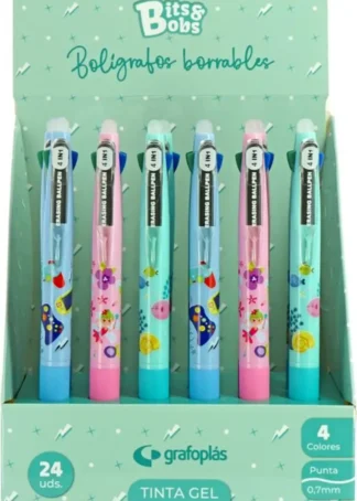 EXP 24 BOLIGRAFO 4 COLORES BORRABLE 0,7MM. SURTIDO