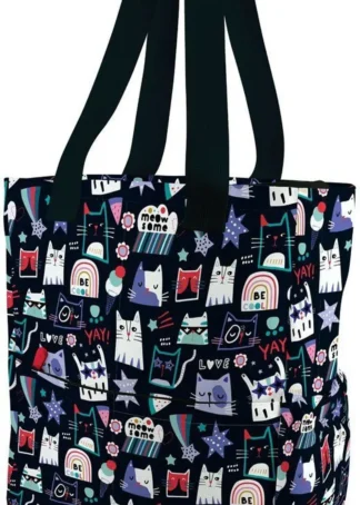 BOLSA TELA B&B MIAU 31X37,5X14CM