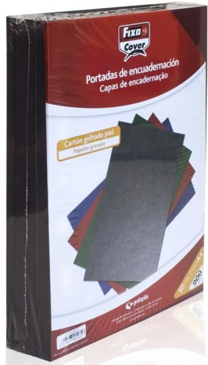 PACK 50 TAPAS A4 GOFRADA 900 MICRAS ROJO