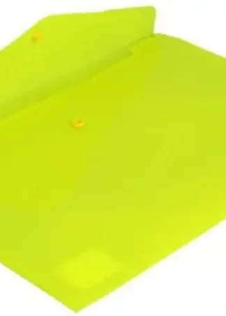 PAQ/12 CARPETA SOBRE Fº CIERRE BROCHE PP AMARILLO FLUOR GRA