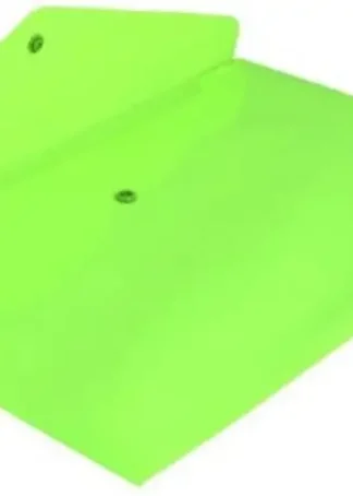 PAQ/12 CARPETA SOBRE Fº CIERRE BROCHE PP VERDE FLUOR GRAF