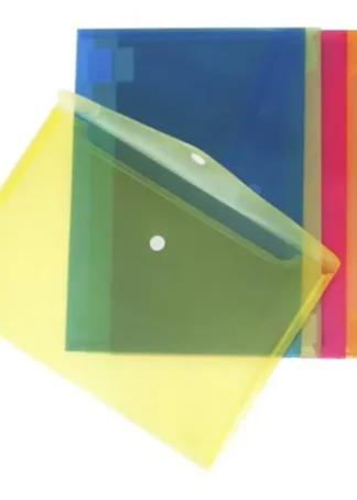 BLISTER 12 CARPETA Fº CIERRE VELCRO PP COLORES SURTIDOS