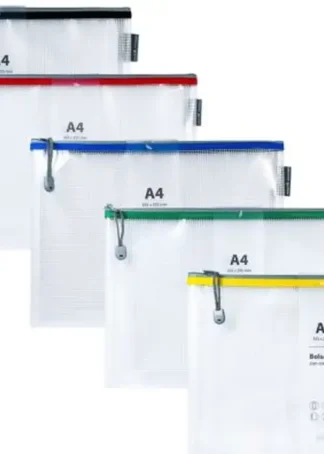 C/20 BOLSAS ZIPPER BAG CREMALLERA A4 COLORES SURTIDOS