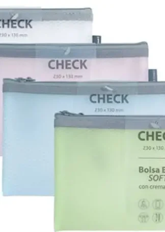 C/20 BOLSAS ZIPPER BAG CREMALLERA CHECK COLOR MATE SURTIDO