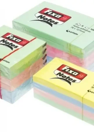 PACK 12 BLOC NOTAS ADHESIVAS 38X51MM FIXO PASTEL
