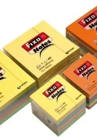 CUBO 400 NOTAS ADHESIVAS 76X76MM FIXO AMARILLO