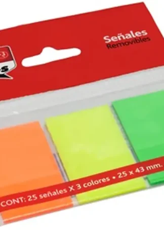 BLISTER MARCADORES AUTOADHESIVOS 25X43MM 3 COL. NEON