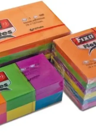 PACK 6 BLOC NOTAS ADHESIVAS 76X76MM FIXO NEON