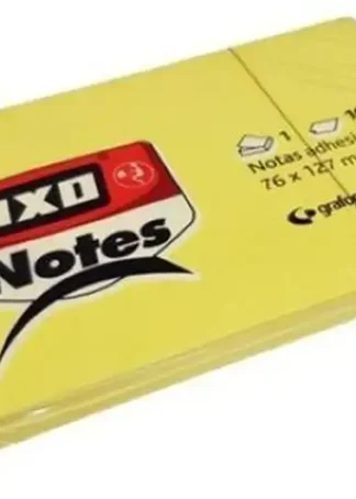 PACK 12 TACOS NOTAS ADHESIVAS 76X127MM FIXO AMARILLO