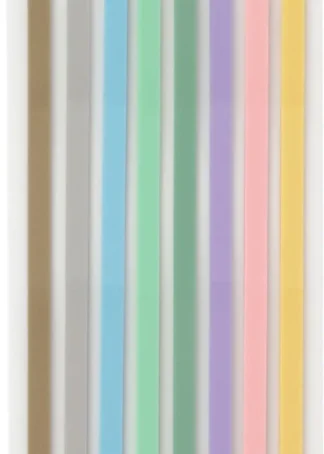 BLISTER 8 TIRAS ADHESIVAS TRANSLUCIDAS 5X135MM PASTEL