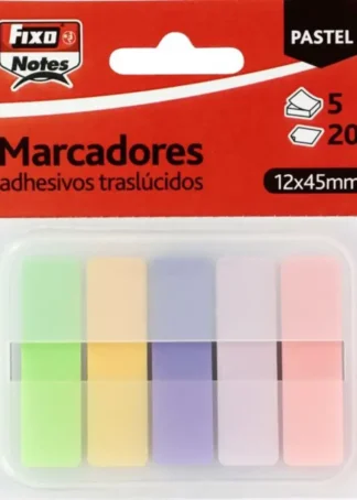 BLISTER 5 MARCADORES AUTOADHESIVOS TRANSLUCIDOS 12X45MM PAS