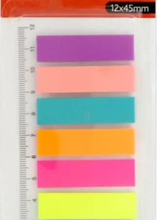 BLISTER 8 MARCADORES AUTOADHESIVOS TRANSLUCIDOS 12X45