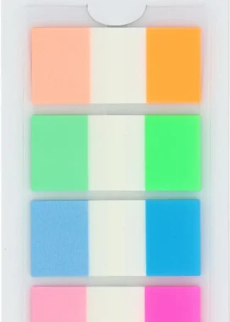 BLISTER 5 MARCADORES AUTOADHESIVOS TRANSLUCIDOS 20X45