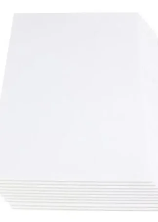 PAQ/12 CARTON PLUMA 70X100 5MM BLANCO