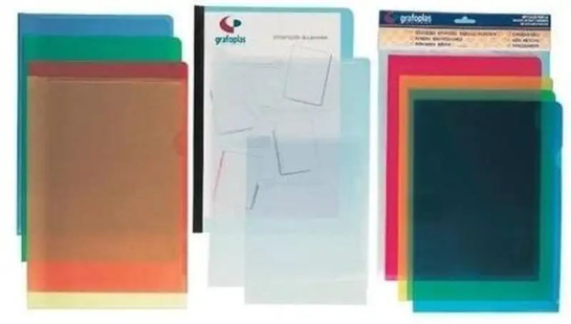 PAQ/10 FUNDAS DOSSIER UÑERO A4 PP COLOR ROJO