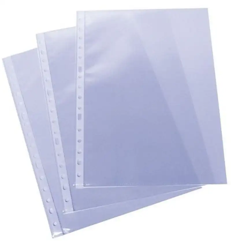 C/100 FUNDAS A4 MULTITALADRO PP PIEL DE NARANJA EXTRA