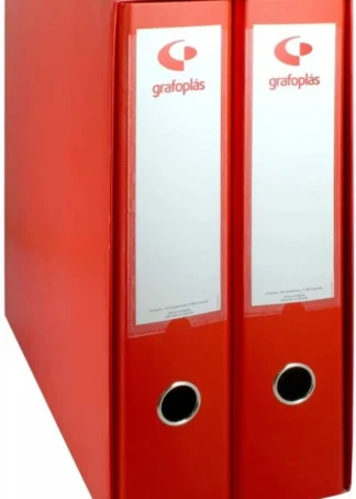 MODULO 2 ARCHIVADORES Fº PALANCA 65MM GRAFCOLOR ROJO