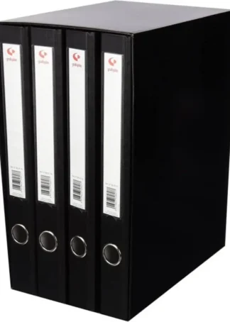 MODULO 4 ARCHIVADORES Fº 2 ANILLAS 25MM GRAFCOLOR NEGRO