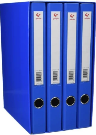 MODULO 4 ARCHIVADORES Fº 2 ANILLAS 25MM GRAFCOLOR AZUL