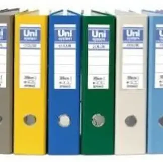 ARCHIVADOR A4 PALANCA 65MM CARTON FORRADO PLASTICO AMARILLO